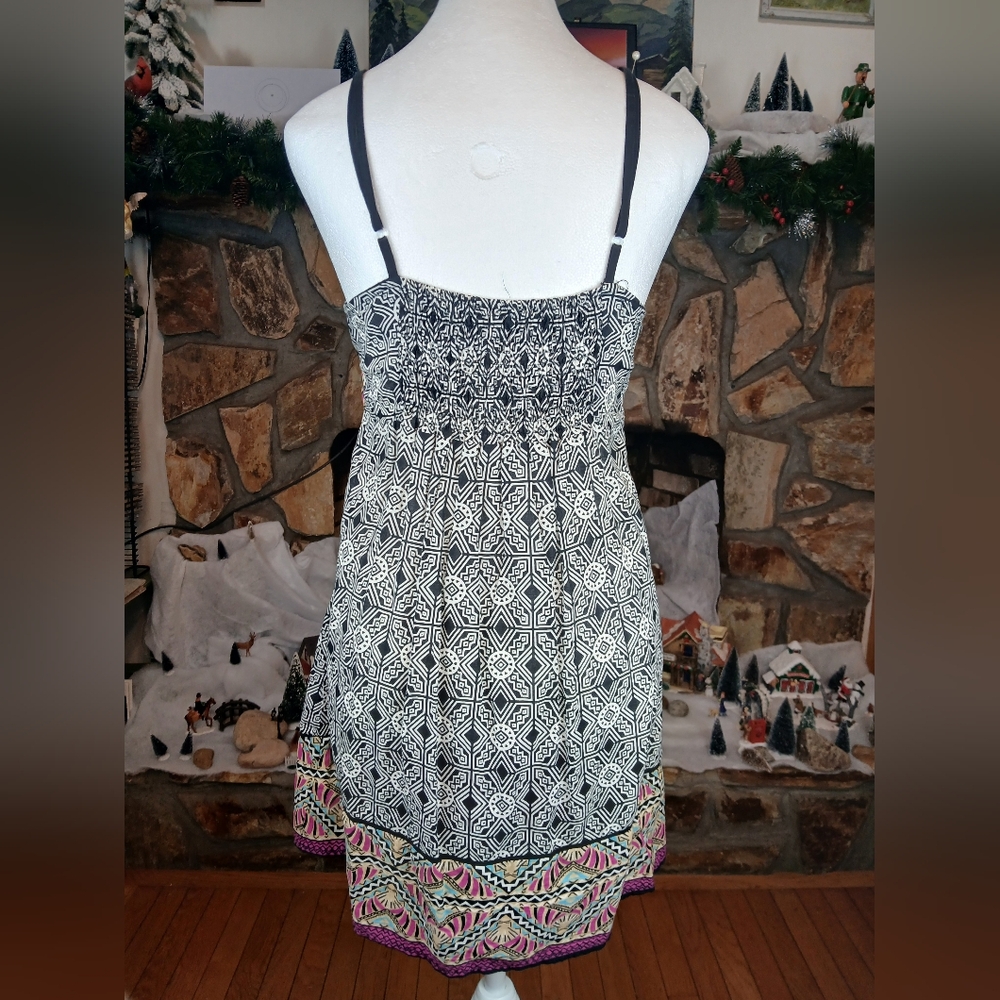 Grifflin Paris Y2k Colorful Geometric Pattern Dress Large Adjustable Straps - Picture 7 of 12